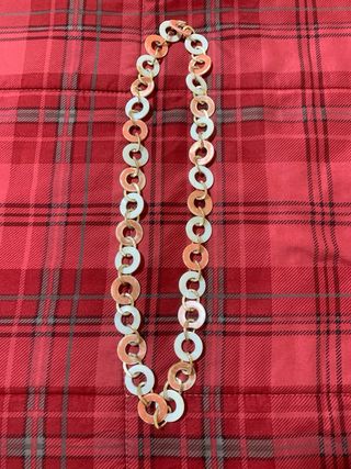 Collana donna con cerchi rosa e bianchi