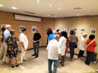 3 tele in acrilico donne sulla spiaggia