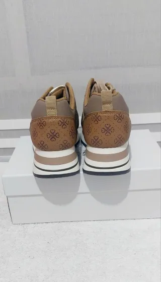 Zapatillas Deportivas Mujer Talla 40 Marrón y Beig