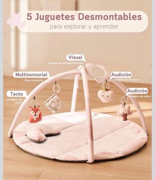Gimnasio Bebé Alfombra Juego Rosa