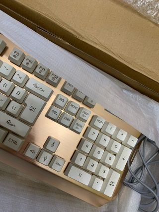 Tastiera Gaming Oro e Bianco