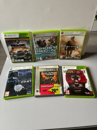 Pack 6 Juegos Xbox 360: Halo, Gears, CoD