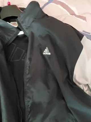 Chaqueta Adidas Gris y Azul Marino