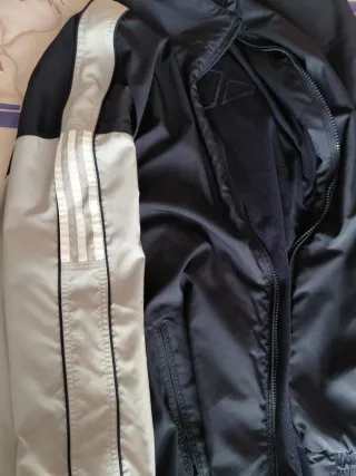 Chaqueta Adidas Gris y Azul Marino