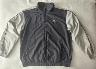 Chaqueta Adidas Gris y Azul Marino