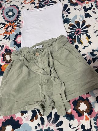 Pantalones Zara Lino Talla S