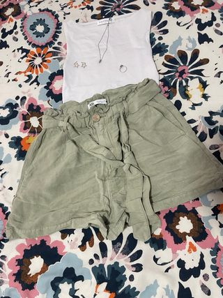 Pantalones Zara Lino Talla S