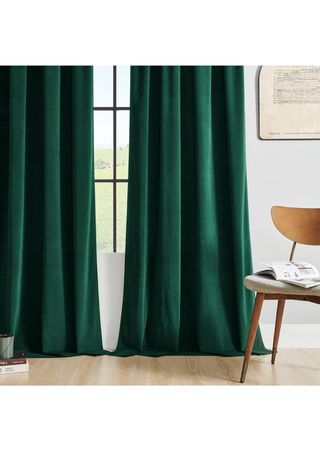 Tende oscuranti Joydeco in velluto verde