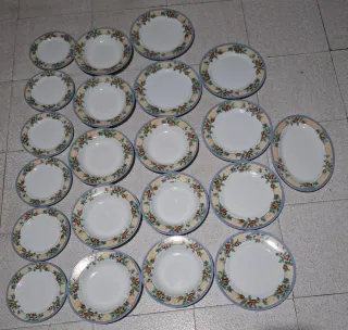 Set 21 Platos Porcelana Fina Frutas