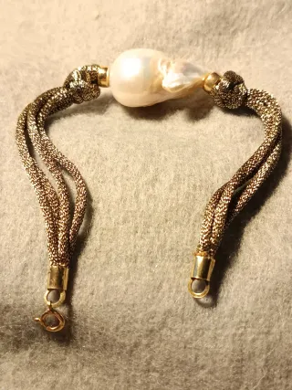 Pulsera Perla Barroca y Gold filled