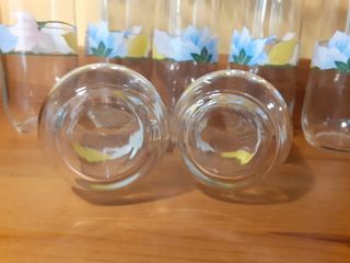 11 Vasos Arcopal Decorados Flores