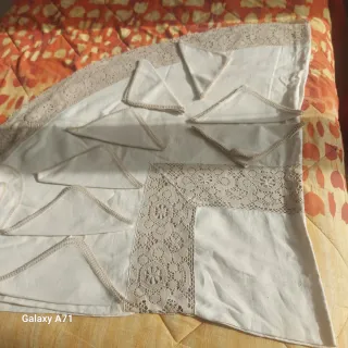 Tovaglia rotonda in lino beige