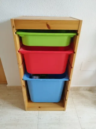 Mueble madera 3 Cestas