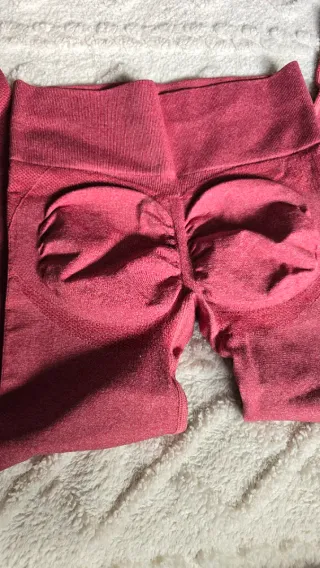 Mallas deportivas rosas sin costuras