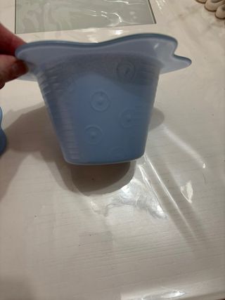 Conjunto 2 Maceteros Cristal opalino Azul