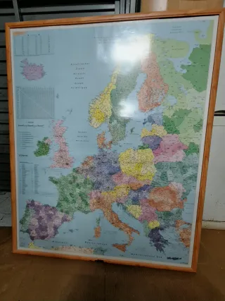 Mapa Europa Códigos Postales 125x100 con Marco