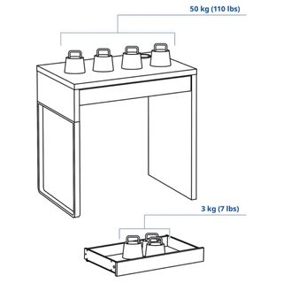 Escritorio Ikea Blanco con Cajón