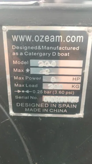 Lancha Neumática Ozeam 200 Suelo Hinchable