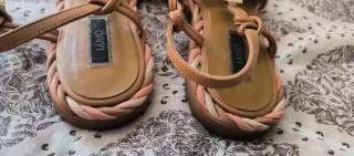 Sandalias Liu Jo marrones y rosas N38 grande