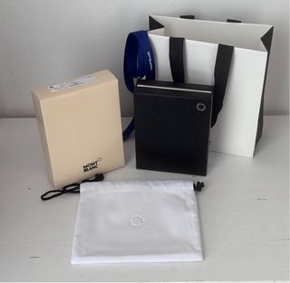 Tarjetero Montblanc Piel Azul
