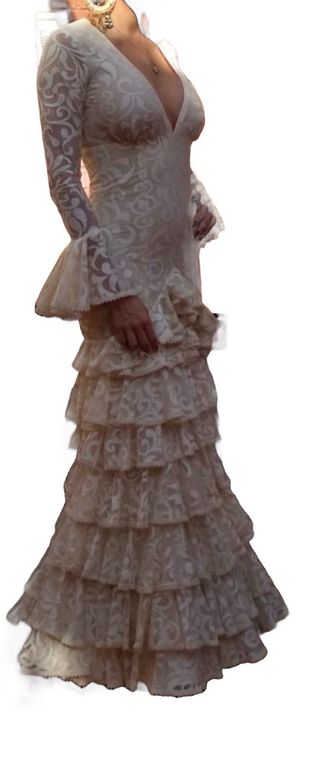 Traje Flamenca Talla 34/XS Encaje