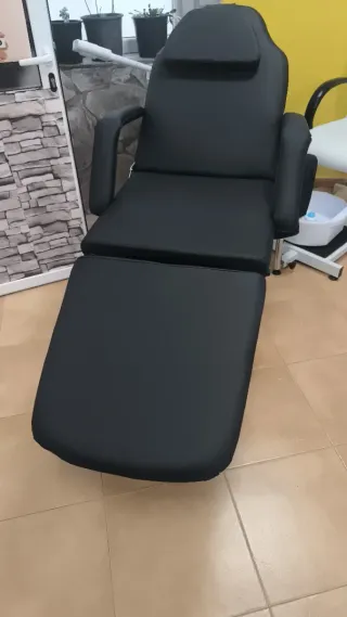 Camilla de masaje negra plegable