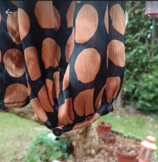 Blusa gasa lunares marrón y negro