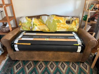 Sofá Cama 2 Plazas Marrón