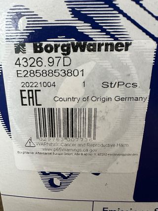 Termostato BorgWarner para BMW Z4 E85