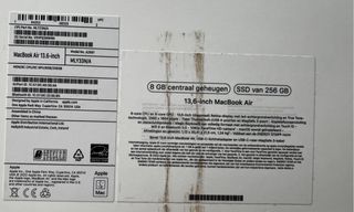 MacBook Air M2 2022 13,6” 8GB RAM / 256GB SSD