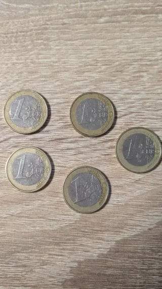 Lote 5 monedas 1€ Mozart
