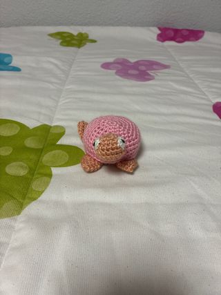 Tortuga de ganchillo rosa