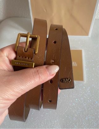 Cinto Michael Kors Marrom Dourado