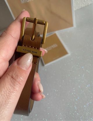 Cinto Michael Kors Marrom Dourado