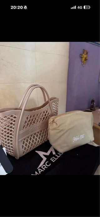 Borsa Marc Ellis Gomma Beige Nuova
