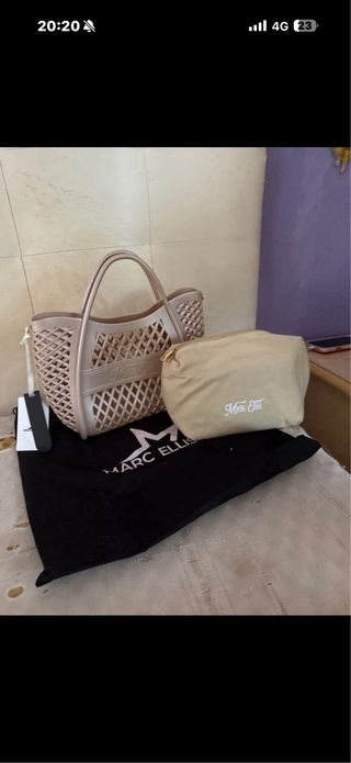 Borsa Marc Ellis Gomma Beige Nuova