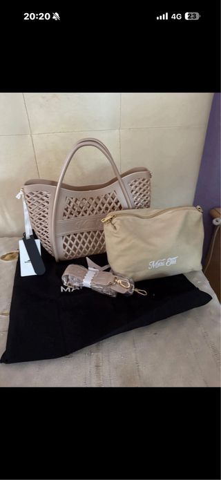 Borsa Marc Ellis Gomma Beige Nuova