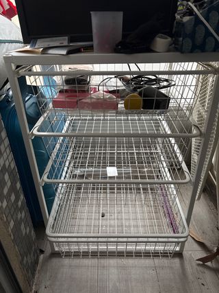 Cajonera Metálica Cestas Ikea Blanca