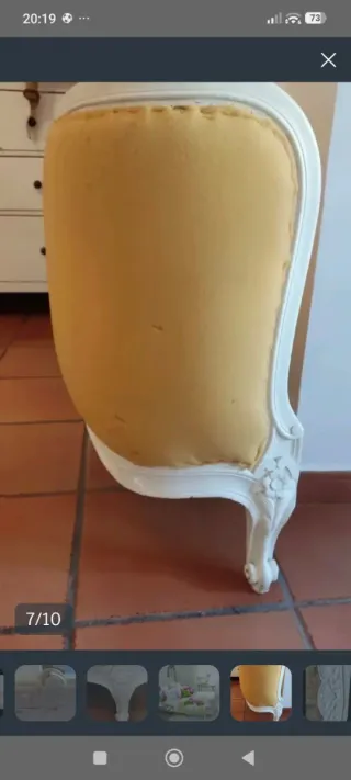 Cama antigua Luis XV matrimonio 135 madera tallada