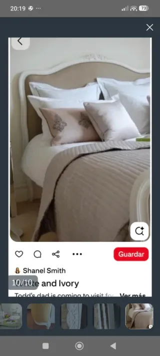 Cama antigua Luis XV matrimonio 135 madera tallada