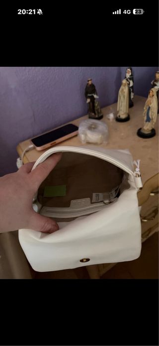 Borsa Icon Puff Nuova Oro/Bianca