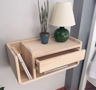 Mesita de noche madera natural, Sin estrenar!!