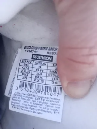 Botas de esquí negras para niños (36)