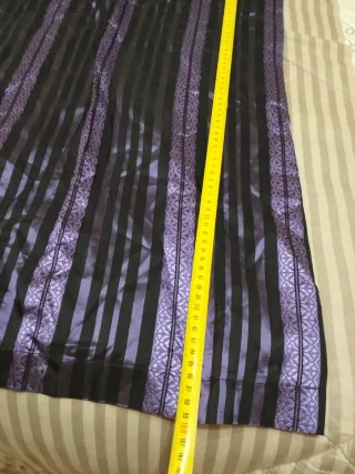 Conjunto falda y top rayas morado, talla S