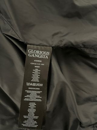 Chaqueta Invierno Glorious Gangsta Negra Talla XS