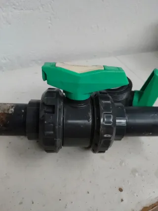 Válvula de bola PVC con maneta, 20€ cada unidad