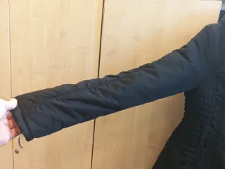 Chaquetón largo mujer negro