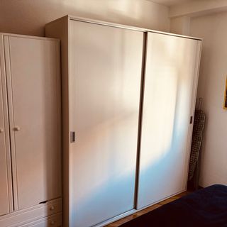 Armario 2 cuerpos blanco madera