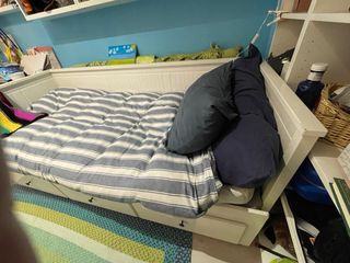 Cama nido blanca Ikea Hemnes estructura divan