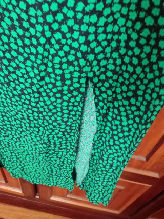 Vestido verde estampado Stradivarius